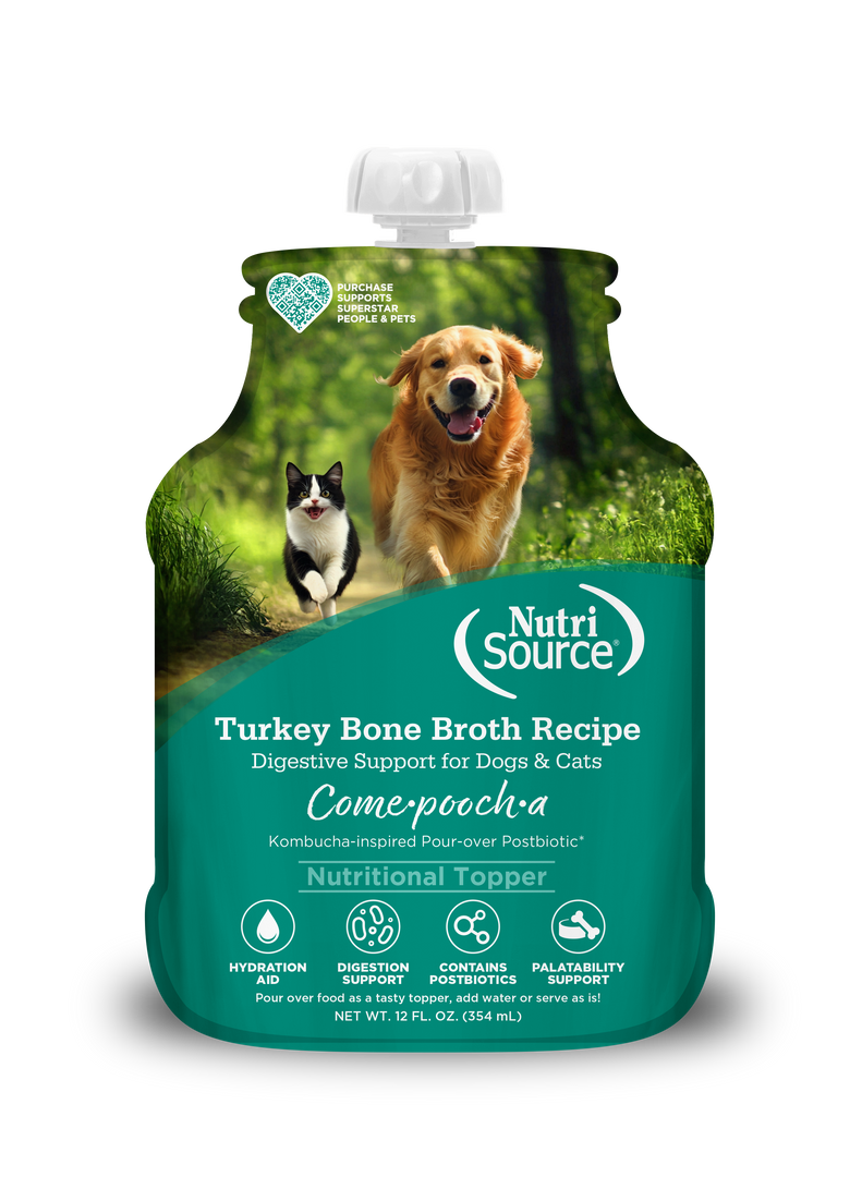 NutriSource Come-Pooch-A - Chien Dinde en Bouillon - Garniture pour Chiens en Pochette