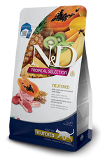 Voir l’image dans la galerie, Famina N&amp;D Tropical Selection - Agneau et Fruits Tropicaux - Nourriture Sèche pour Chats Adultes Stérilisés