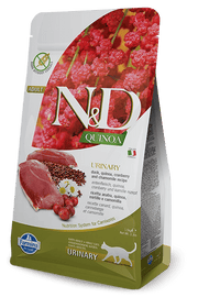 Famina N&D Quinoa - Urinaire, Canard - Nourriture Sèche Sans Grains pour Chats Adultes