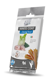Farmina N&D White (Pelage Blanc) - Bâtons Dentaires Bar, Spiruline et Fenouil - Gâteries pour Chiens de Petite Race
