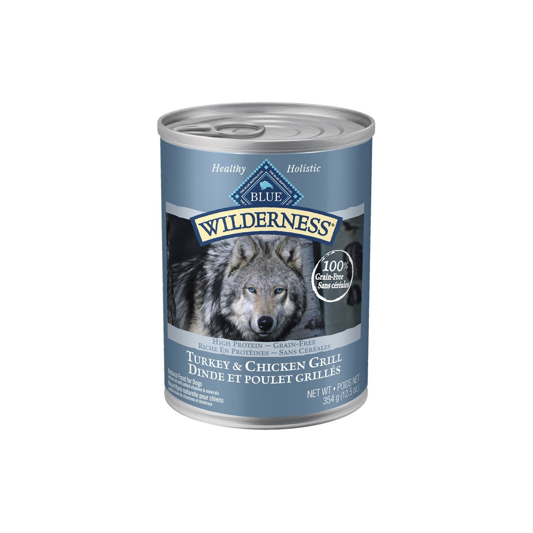 Blue Wilderness - Dinde et Poulet Grillés - Nourriture Humide Sans Grains en Pâté pour Chiens