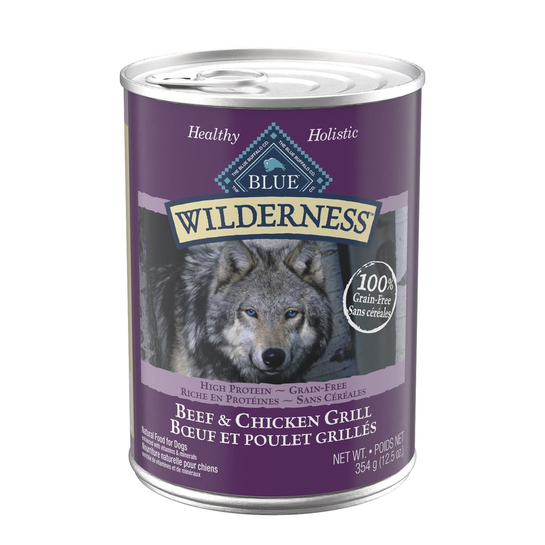 Blue Wilderness - Boeuf et Poulet Grillés - Nourriture Humide Sans Grains en Pâté pour Chiens