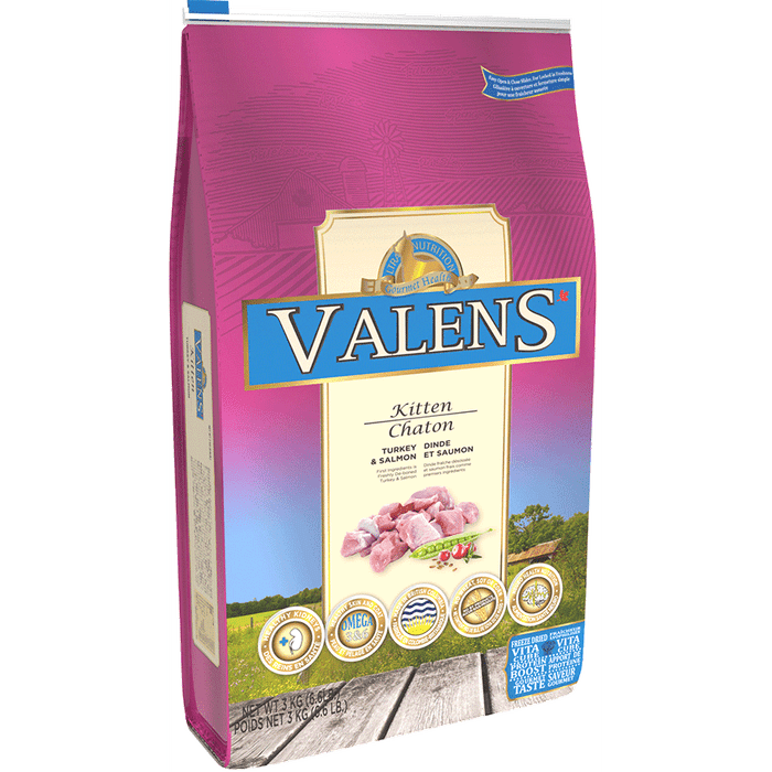 Valens - Dinde et Saumon - Nourriture Sèche pour Chatons