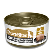 Purebites - Pâté 100% Pur Poulet et Citrouille - Nourriture Humide pour Chiens