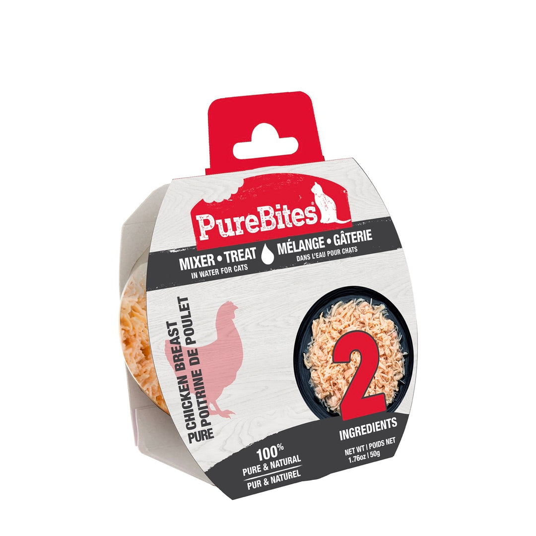 PureBites - 100% Pur Poitrine de Poulet - Complément Alimentaire dans l'Eau pour Chats