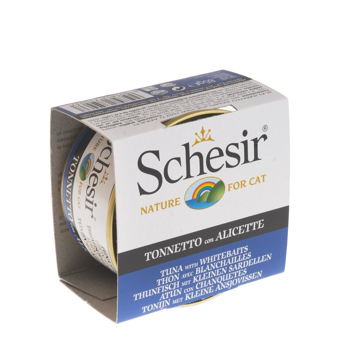 Schesir - Thon et Blanchailles en Gelée - Nourriture Humide Sans Grains pour Chats