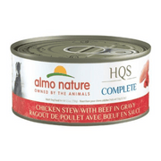 Almo Nature HQS Complete - Chien Ragoût de Poulet avec Boeuf en Sauce - Nourriture Humide pour Chiens