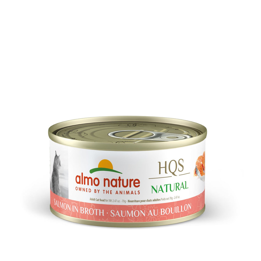 Almo Nature HQS Natural - Saumon au Bouillon - Nourriture Humide pour Chats Adultes