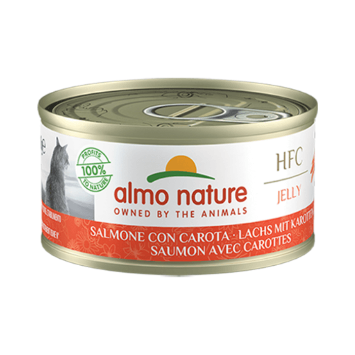 Almo Nature HQS Natural - Saumon et Carottes au Bouillon - Nourriture Humide pour Chats Adultes