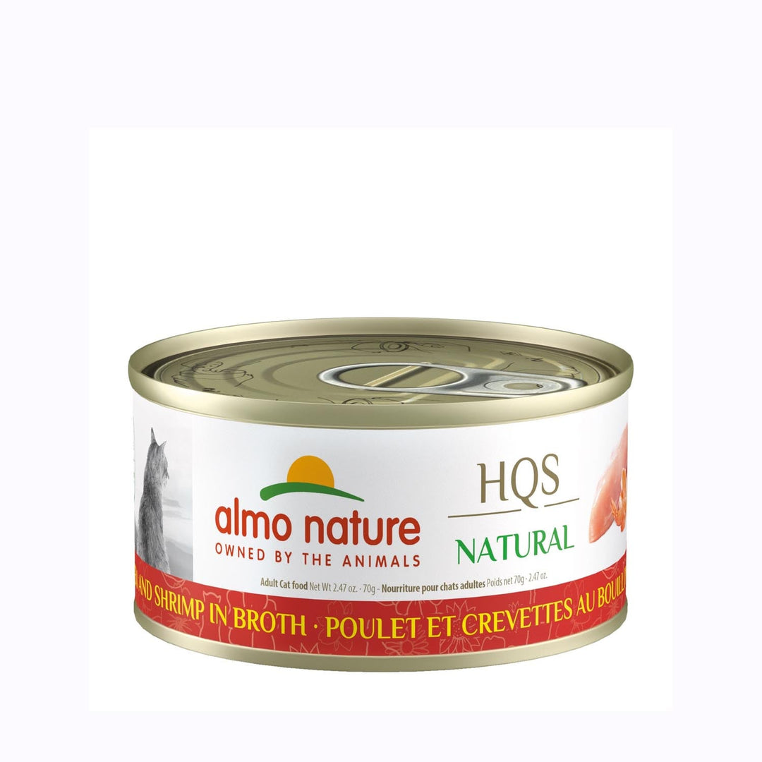 Almo Nature HQS Natural - Poulet et Crevette au Bouillon - Nourriture Humide pour Chats Adultes