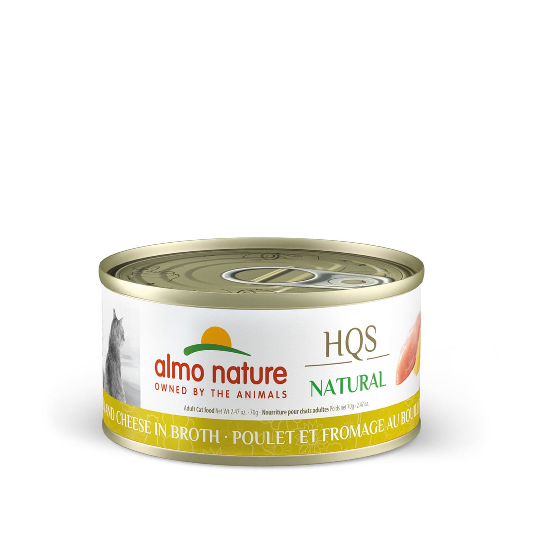 Almo Nature HQS Natural - Poulet et Fromage au Bouillon - Nourriture Humide pour Chats Adultes