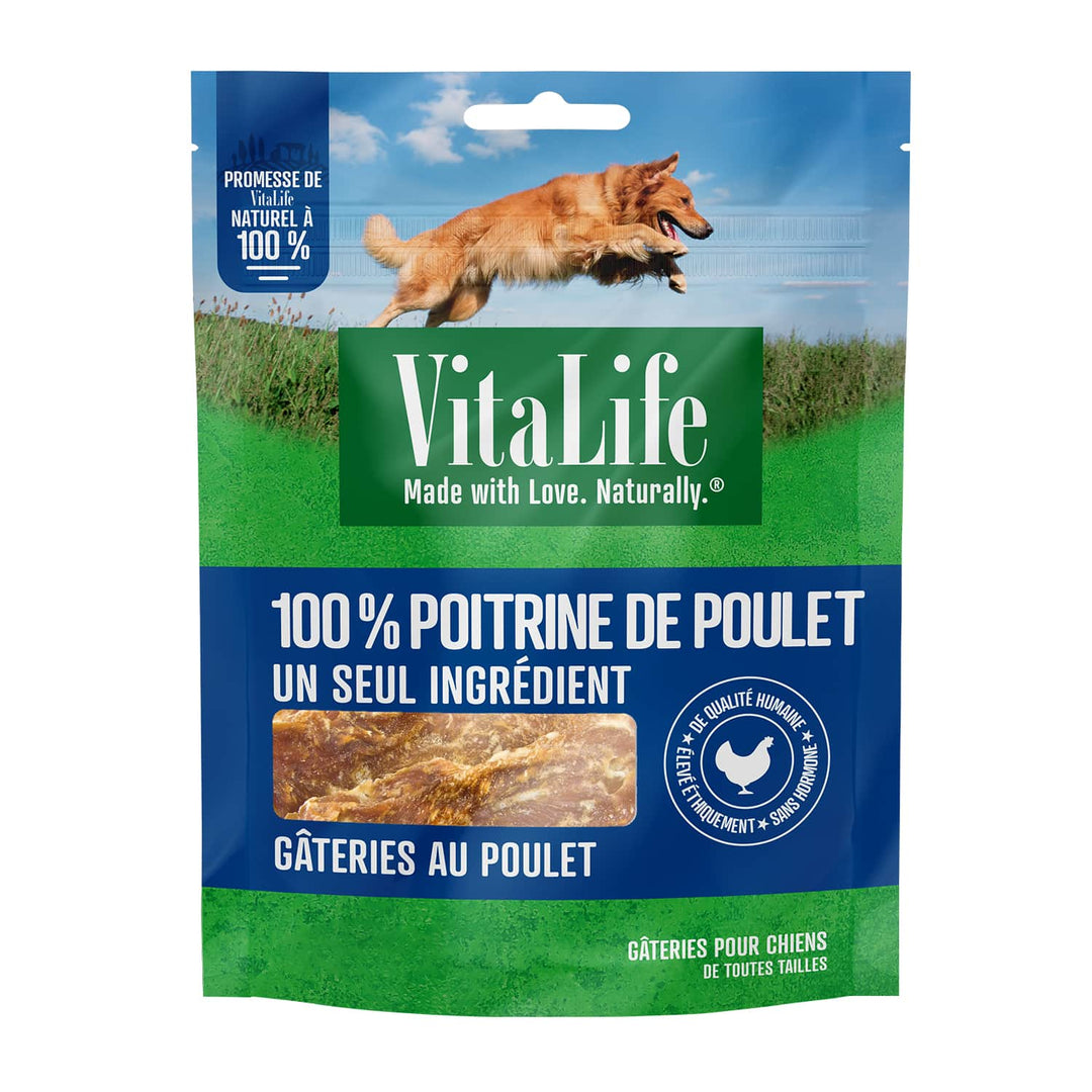 VitaLife - Filets de Poitrine de Poulet - Gâteries pour Chiens