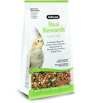 ZuPreem Real Rewards - Garden Mix pour Oiseaux Moyens - Gâteries pour Oiseaux