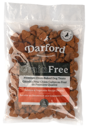 Darford Grain Free - Mini Coeurs au Saumon - Biscuits Sans Grains Cuits au Four pour Chiens