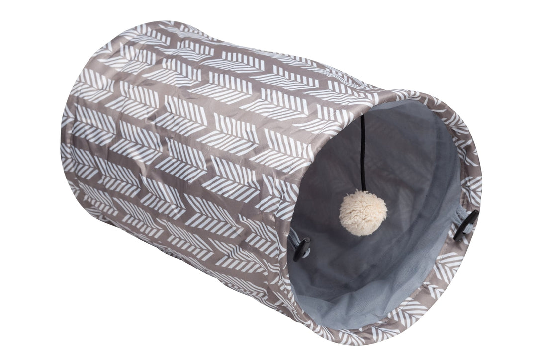BüD'z - Tunnel Gris - Jouet Pour Chats(24 x 39 cm)
