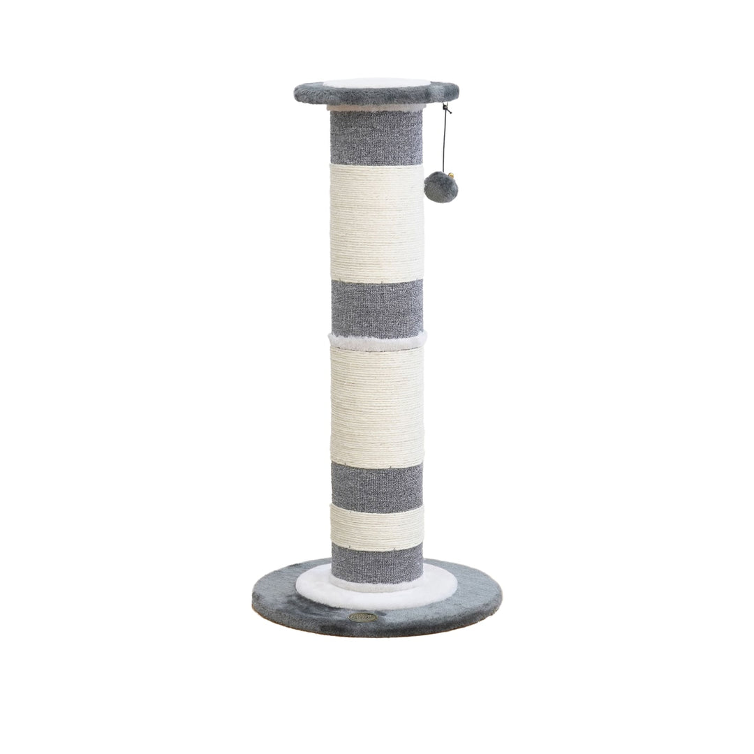 BüD'z - Griffoir en Sisal et Tapis Gris pour Chats(39 x 39 x 81 cm)
