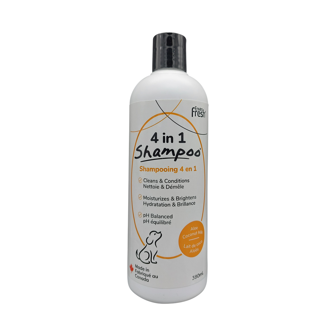 Envirofresh - Shampoing 4 en 1 Lait de Coco et Aloès - Shampoing pour Chiens
