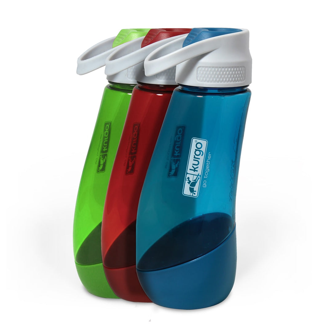 Kurgo - Gourde H2O avec Bol - Bouteille d'Eau de Voyage pour Chiens