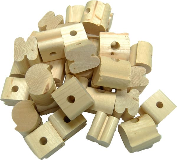 Zoo-Max - Assortiment de Pièces de Bois - Pièce pour Fabriquer des Jouets pour Oiseaux