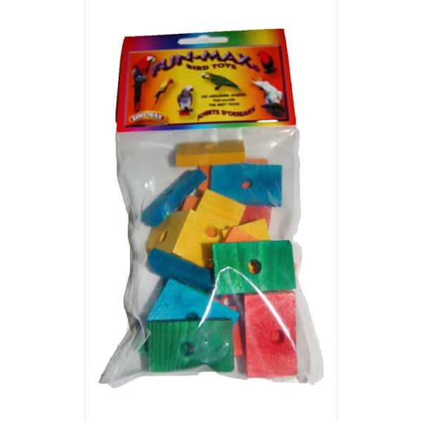 Zoo-Max - Blocs de Bois Teints - Pièce pour Fabriquer des Jouets pour Oiseaux