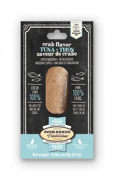 OBT Gâteries Chat Filet Thon Saveur de Crabe 20g