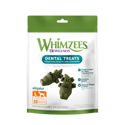 Whimzees - Alligator - Gâteries Dentaires Sans Grains pour Chiens