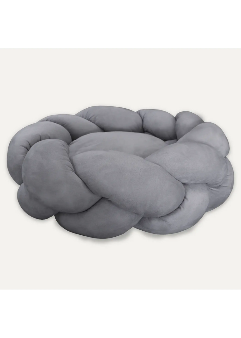 GOO-EEZ Lit Rond Suède Tressé Gris Clair 21.5"