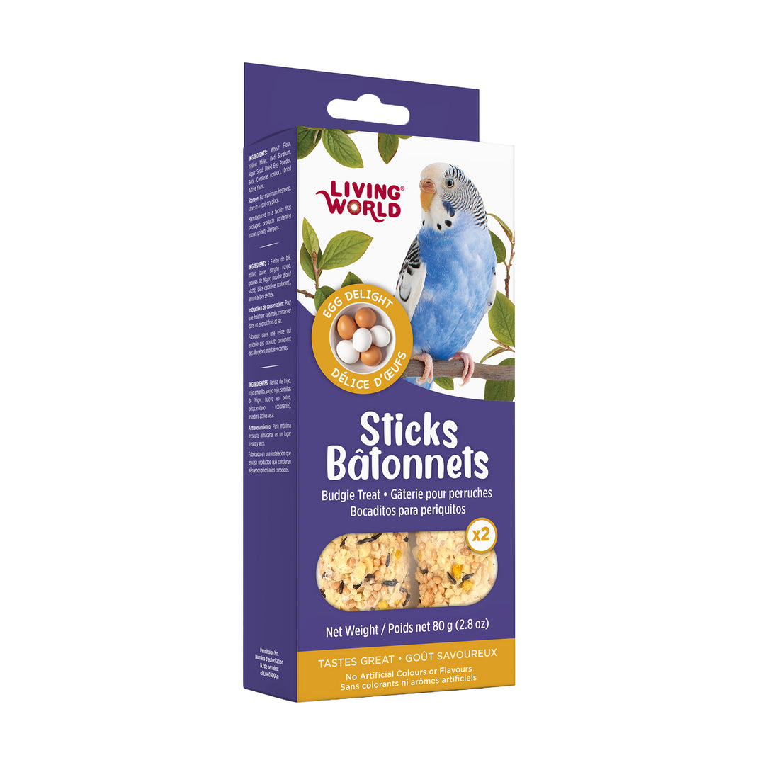 Living World - Bâtonnets à Saveur d'Œufs - Gâteries pour Perruches