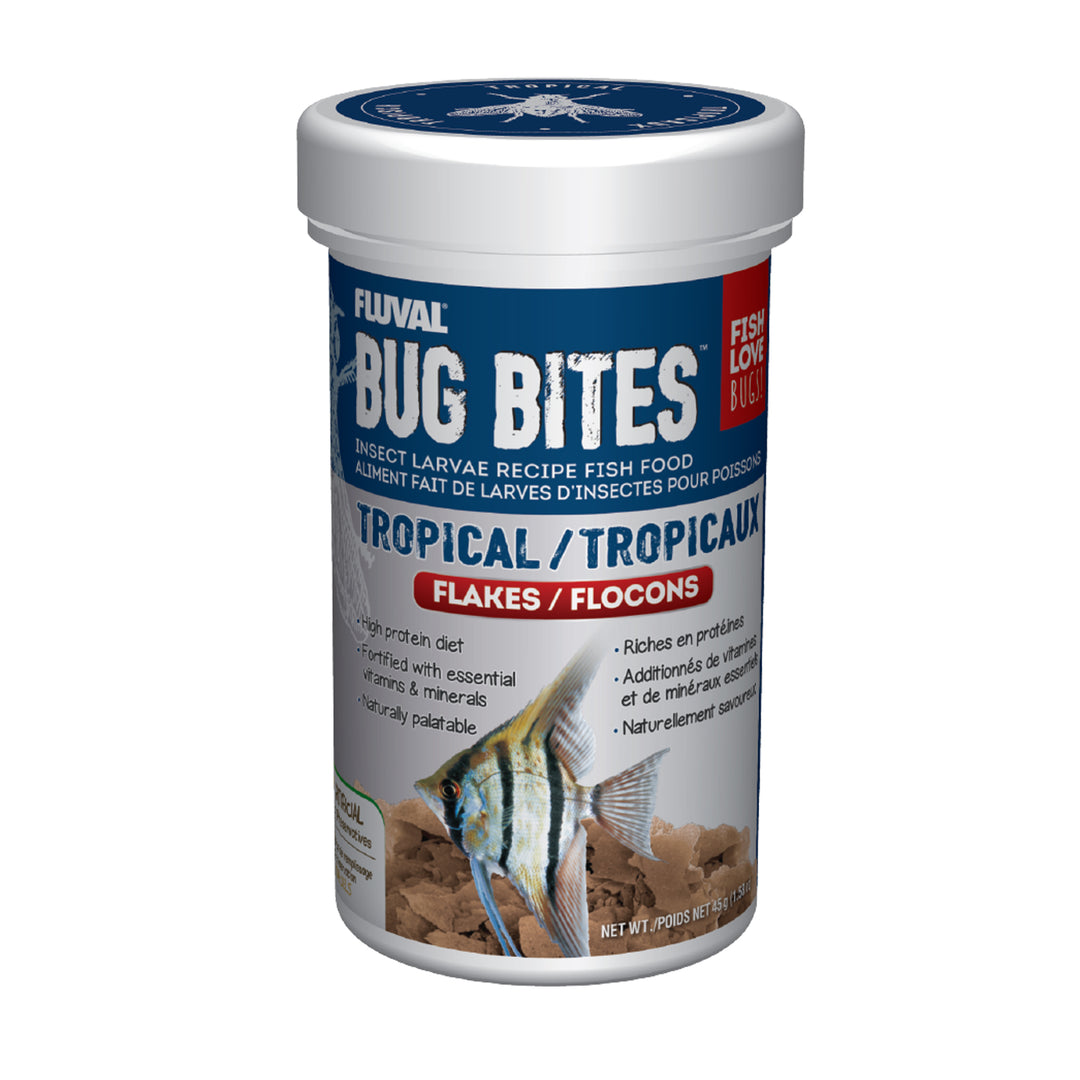 Fluval Bug Bites - Flocons pour Poissons Tropicaux - Nourriture pour Poissons