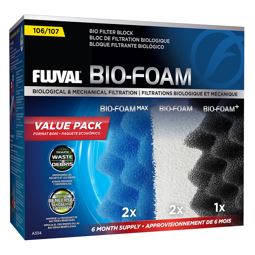 Fluval - Ensemble de Mousses Bio-Foam, Bio-Foam+ et Bio-Foam Max - Masse Filtrante pour Aquariums