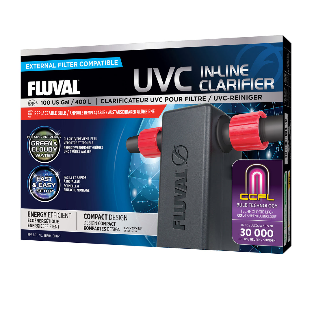 Fluval - Clarificateur UVC avec Ampoule de Rechange - Stérilisateur UV pour Aquariums