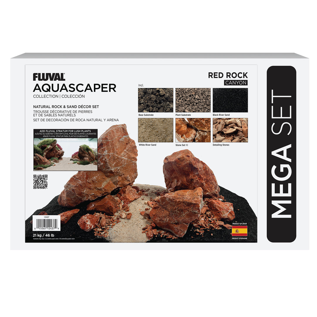 Fluval - Trousse Décorative Aquascaper de Pierres et Sables - Décoration pour Aquariums