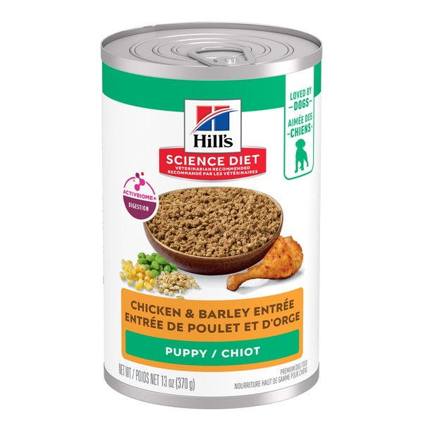Hill's Science Diet - Entrée de Poulet et Orge - Nourriture Humide pour Chiots