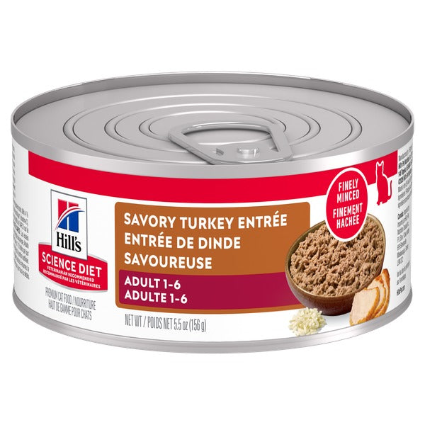 Hill's Science Diet - Entrée de Dinde Savoureuse - Nourriture Humide pour Chats Adultes 1-6 Ans