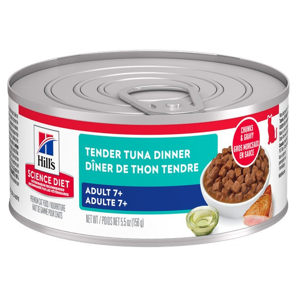 Hill's Science Diet - Dîner de Thon en Sauce - Nourriture Humide pour Chats Adultes 7+ Ans