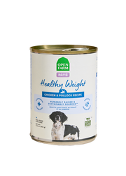 Open Farm - Poids Santé - Pâté de Poulet et Poisson Blanc - Nourriture Humide pour Chiens