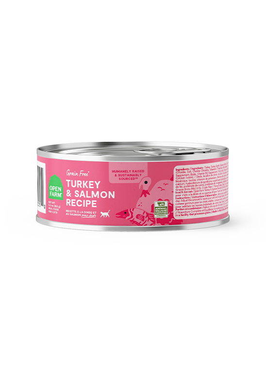 Open Farm Hearty Morsels - Bouchées Dinde et Saumon - Nourriture Humide Sans Grains pour Chats