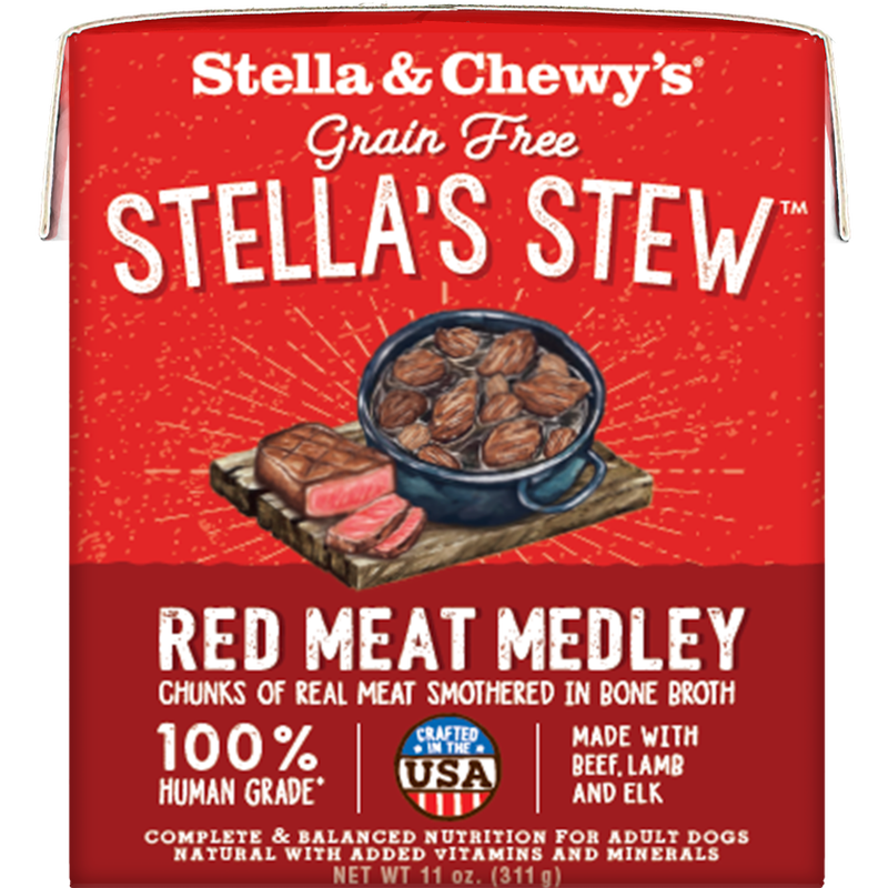Stella & Chewy's - Viande Rouge dans un Bouillon d'Os - Nourriture Humide Sans Grains pour Chiens Adultes