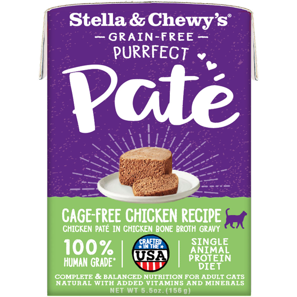 Stella & Chewy's Purrfect - Pâté de Poulet en Sauce au Bouillon d’Os de Poulet - Nourriture Humide Sans Grains pour Chats en Tetra Pak