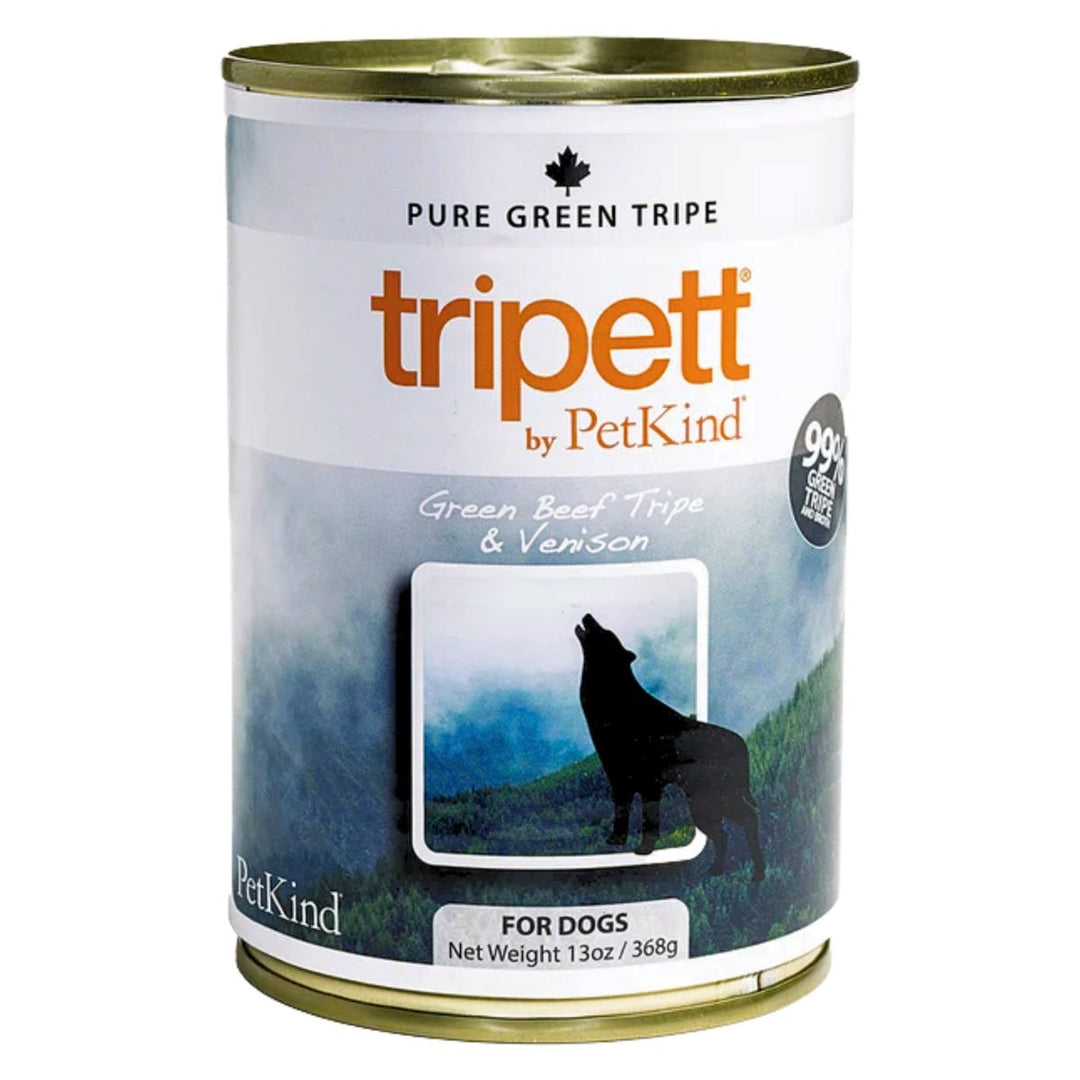 Tripett - Pâté Tripes Vertes de Boeuf et Venaison - Nourriture Humide Sans Grains pour Chiens