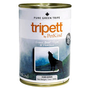 Tripett - Pâté Tripes Vertes de Boeuf et Venaison - Nourriture Humide Sans Grains pour Chiens