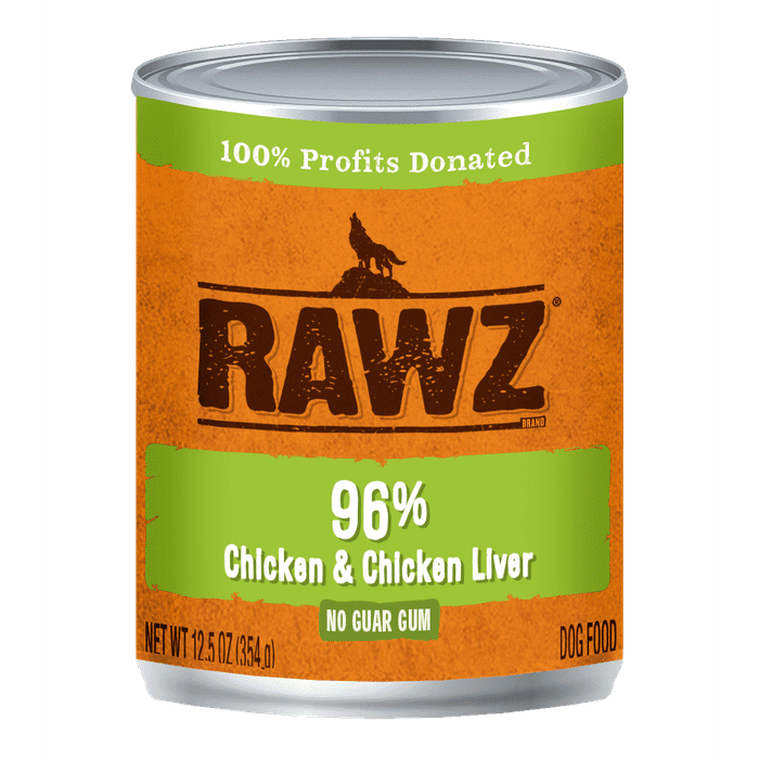 Rawz - Pâté 96% Poulet et Foie de Poulet - Nourriture Humide pour Chiens