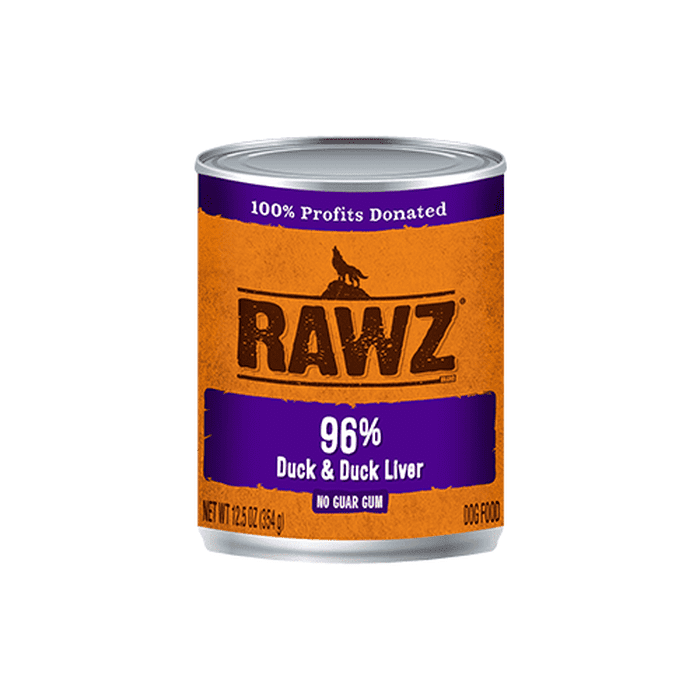 Rawz - 96% Canard et Foie de Canard - Nourriture Humide en Pâté pour Chiens