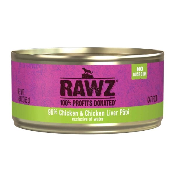 Rawz - Pâté 96% Poulet et Foie de Poulet - Nourriture Humide pour Chats