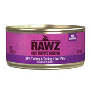 Rawz - Pâté 96% Dinde et Foie de Dinde - Nourriture Humide pour Chats