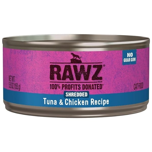 Rawz - Chat Thon et Poulet Effilochés - Nourriture Humide pour Chats