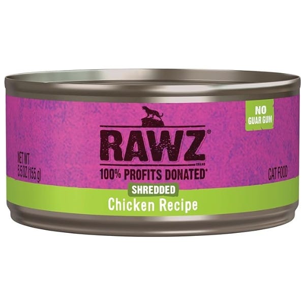 Rawz - Chat Poulet Effilochés - Nourriture Humide pour Chats