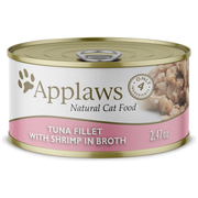 Applaws - Chat Filet de Thon & Crevette en Bouillon - Nourriture Humide pour Chats