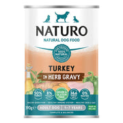 Naturo - Chien Dinde, Fruits et Légumes dans une Sauce aux Herbes - Nourriture Humide Sans Grains pour Chiens
