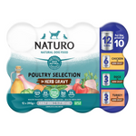 Voir l’image dans la galerie, Naturo - Sélection de Volailles en Sauce aux Herbes - Nourriture Humide Sans Grains pour Chiens Adultes 1-7 Ans en Sachet